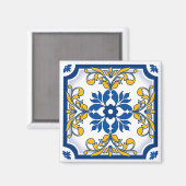 Portuguese Azulejo Ceramic Tile Magneet (Voorkant / Achterkant)