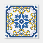 Portuguese Azulejo Ceramic Tile Magneet (Voorkant)