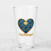 Portuguese Azulejo Heart Glass Cup  Glas (Achterkant)