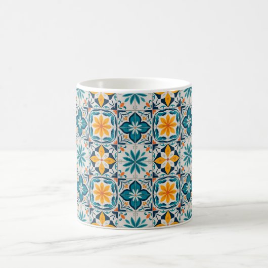 Portuguese Azulejo Mug – Traditional Tile Pattern  Koffiemok (Center)
