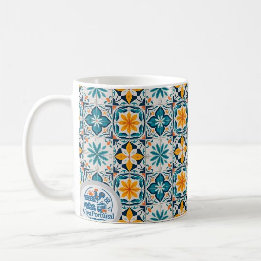 Portuguese Azulejo Mug – Traditional Tile Pattern  Koffiemok (Links)