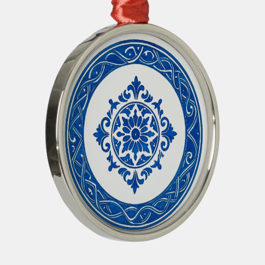 Portuguese Azulejo Ornament – Blue Tile Christmas  (Rechts)