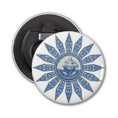Portuguese Azulejo Ship Compass Rose Bottle Opener (Voorkant)
