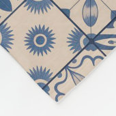 Portuguese Azulejo Tile Fleece Blanket – Cozy Blue Deken (Hoek)