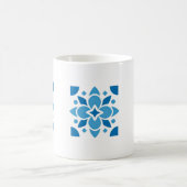 Portuguese Azulejo Tile Floral Mug – Blue Ceramic  Koffiemok (Center)
