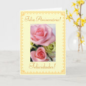 Portuguese: Birthday flowers Kaart (Gele Bloem)