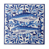 Portuguese Blue and White Sardine Tegeltje (Voorkant)