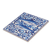 Portuguese Blue and White Sardine Tegeltje (Zijkant)
