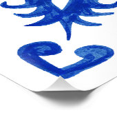 Portuguese Blue Tile central round medallion Perfect Poster (Hoek)