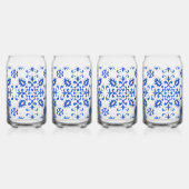 Portuguese Blue Tile Monogram Blikvorm Glas (Achterkant)