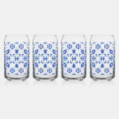 Portuguese Blue Tile Monogram Blikvorm Glas (Rechts)