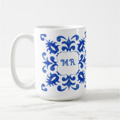 Portuguese Blue Tile Monogram  Koffiemok (Links)