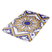 Portuguese Blue Yellow Mediterranean Floral Badmat (Gekanteld)