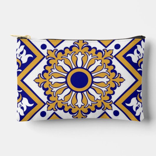 Portuguese Blue Yellow Mediterranean Floral Etui (Voorkant)