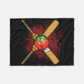 Portuguese Cricket Racket And Ll Flag Of Portugal  Fleece Deken (Voorkant (Horizontaal))