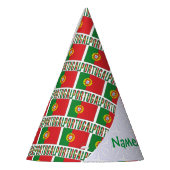 Portuguese Flag Tiled Personalized Paper Feesthoedjes (Links)