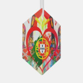 Portuguese folk art glas ornament (Voorkant Rechts)