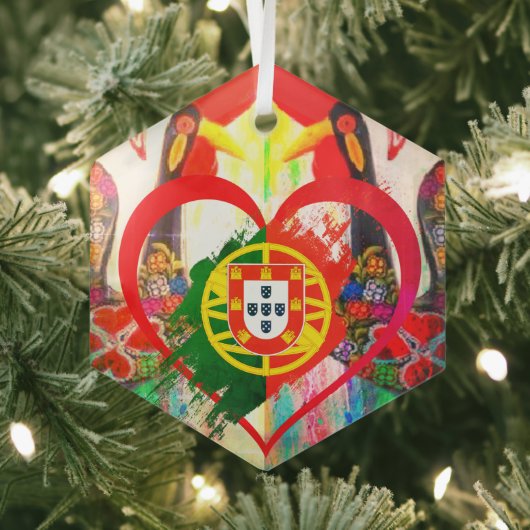 Portuguese folk art glas ornament (Insitu)