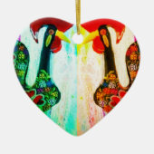 Portuguese folk art keramisch ornament (Voorkant)