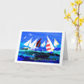 Portuguese Greeting Birthday Card - Sailing Kaart (Gele Bloem)