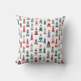 Portuguese Lighthouse Pattern Throw Pillow – Coast Kussen