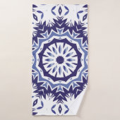 Portuguese ornamental azulejo ceramic. Minimal des Badhanddoek (Badhanddoek)
