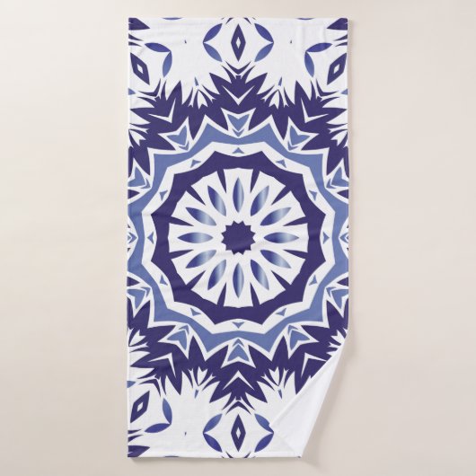Portuguese ornamental azulejo ceramic. Minimal des Badhanddoek (Badhanddoek)
