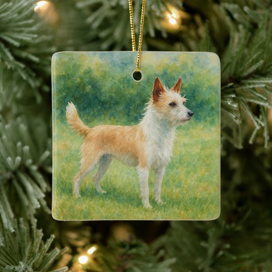 Portuguese Podengo Keramisch Ornament (Boom)