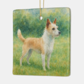 Portuguese Podengo Keramisch Ornament (Links)