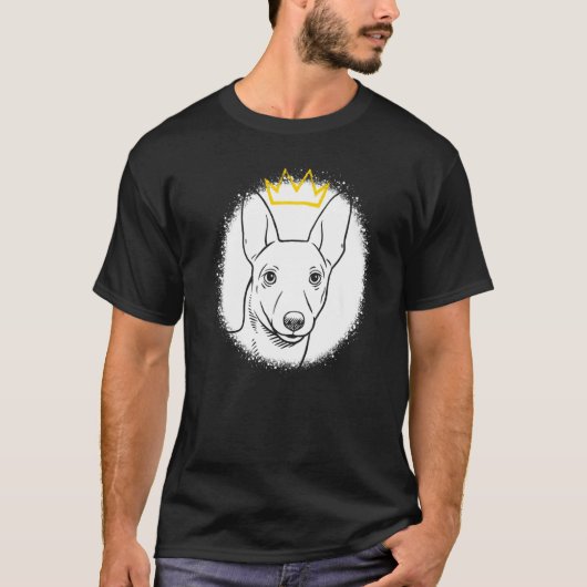 Portuguese Podengo Pequeno with Crown T-shirt (Voorkant)