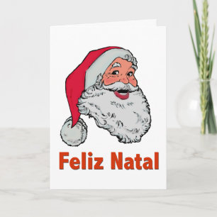 Portuguese Santa Christmas Card Feestdagen Kaart