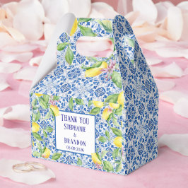 Portuguese Tiles Lemons Mediterranean Wedding Bedankdoosjes
