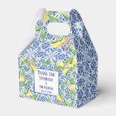 Portuguese Tiles Lemons Mediterranean Wedding Bedankdoosjes (Voorkant Zijde)