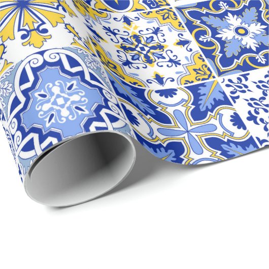 Portuguese Tiles Pattern  Cadeaupapier (Rol Hoek)