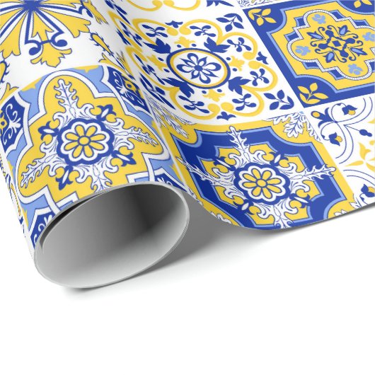 Portuguese Tiles Pattern  Cadeaupapier (Rol Hoek)
