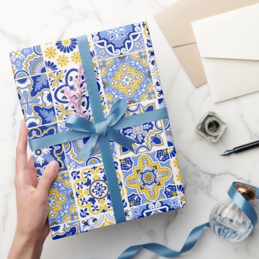 Portuguese Tiles Pattern Cadeaupapier (Geschenken)