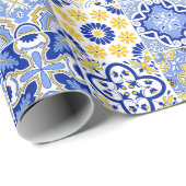 Portuguese Tiles Pattern Cadeaupapier (Rol Hoek)