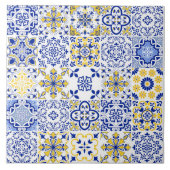 Portuguese Tiles Pattern Ceramic Tile  Tegeltje (Voorkant)