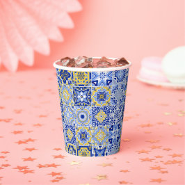 Portuguese Tiles Pattern Papieren Bekers