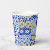 Portuguese Tiles Pattern  Papieren Bekers (Rechts)