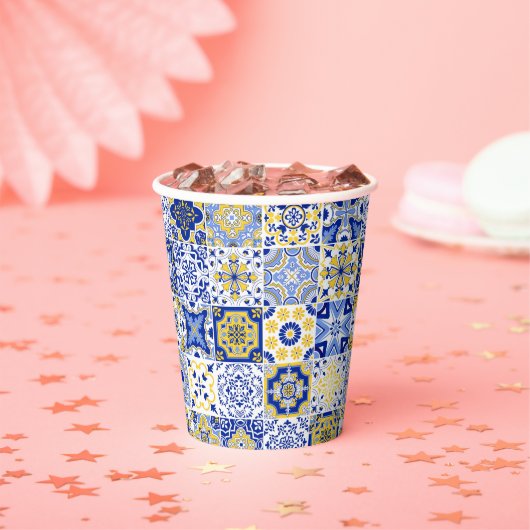 Portuguese Tiles Pattern  Papieren Bekers (Insitu)