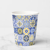 Portuguese Tiles Pattern  Papieren Bekers (Achterkant)
