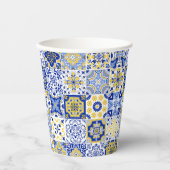 Portuguese Tiles Pattern  Papieren Bekers (Voorkant)