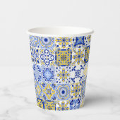 Portuguese Tiles Pattern Papieren Bekers (Achterkant)