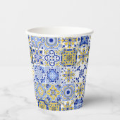 Portuguese Tiles Pattern Papieren Bekers (Voorkant)