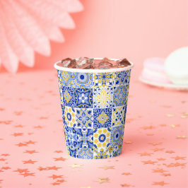 Portuguese Tiles Pattern Papieren Bekers