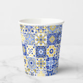 Portuguese Tiles Pattern Papieren Bekers (Links)