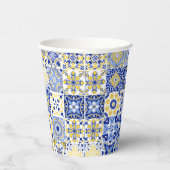 Portuguese Tiles Pattern  Papieren Bekers (Rechts)