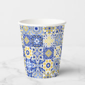 Portuguese Tiles Pattern  Papieren Bekers (Voorkant)