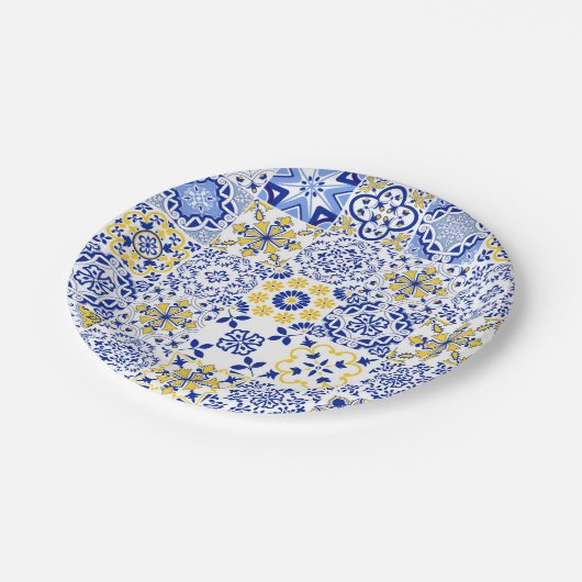 Portuguese Tiles Pattern  Papieren Bordje (Gekanteld)